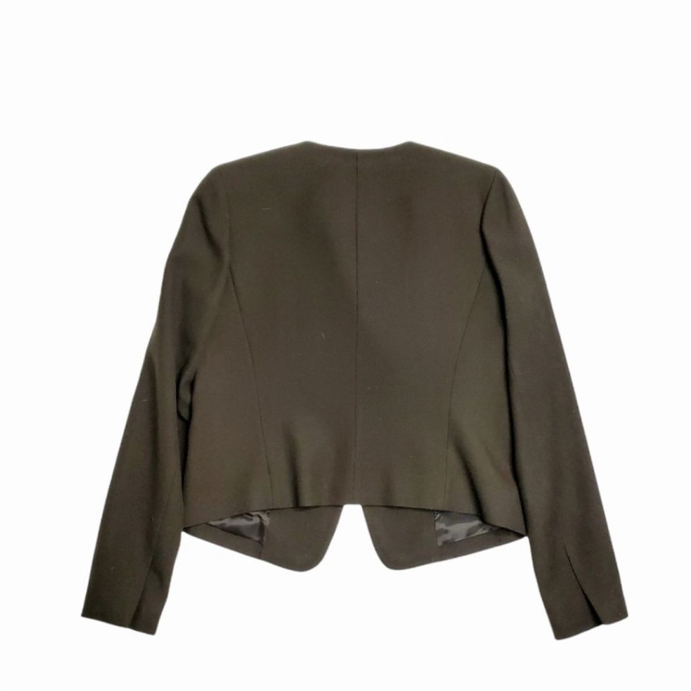 Vince olive green wool blazer size 6 P2P 17.5” - Picture 7 of 9